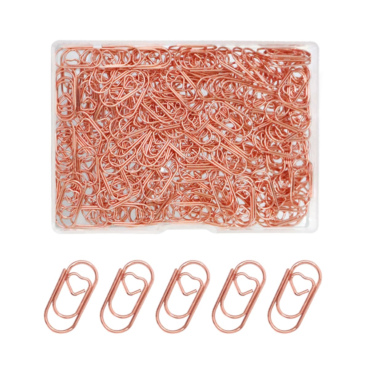 200 Pcs Small Heart Paper Clips Paperclips, 0.78 inch Cute Mini Paperclips
