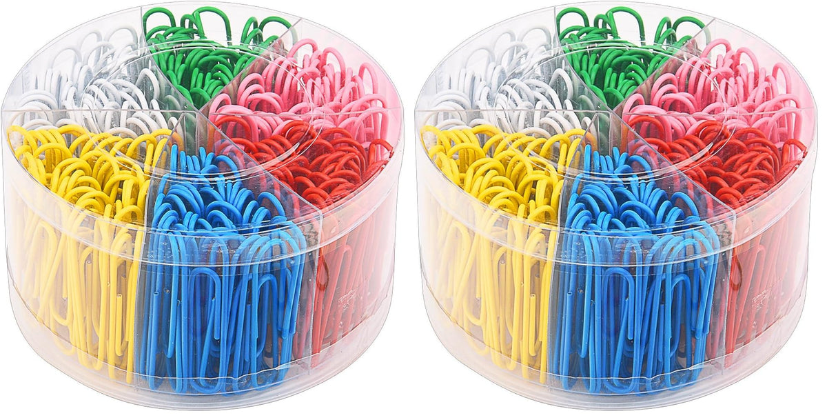 Sunmns 300 Pieces Large Colorful Paper Clips, 2 Inch