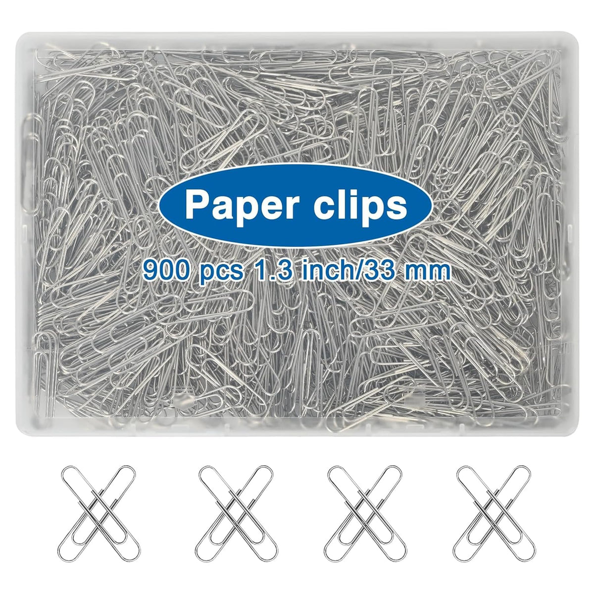 400 Pcs Medium Paper Clips,1.3 inch Metal Paper Clip for Office, School.