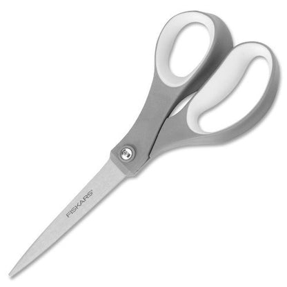 Fiskars 8" SoftGrip Everyday All Purpose Scissors, Office & Crafts, Grey