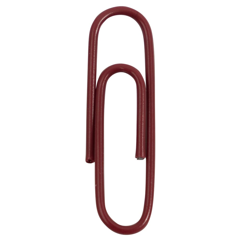 JAM PAPER Colorful Standard Paper Clips - Regular 1 Inch - Orange Paperclips - 100/Pack