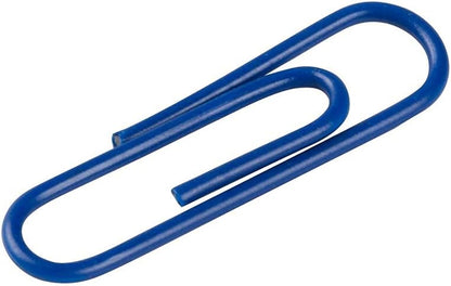 JAM PAPER Colorful Standard Paper Clips - Regular 1 Inch - Dark Blue Paperclips - 100/Pack