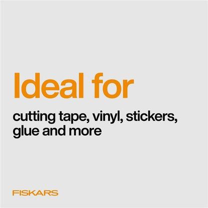 Fiskars 5" Non-Stick Micro-Tip Scissors for Sticky Materials, No. 5, White