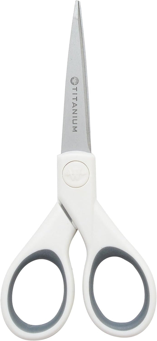 Westcott 5-Inch Micro-Tip Fabric Scissors with Titanium-Bonded Blades - Craft Scissors for Paper and Fabric, Sewing, and More