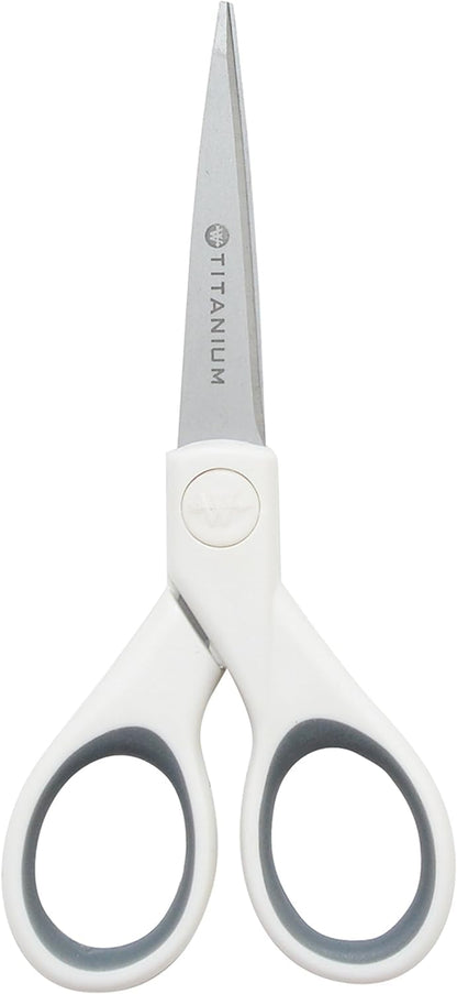 Westcott 5-Inch Micro-Tip Fabric Scissors with Titanium-Bonded Blades - Craft Scissors for Paper and Fabric, Sewing, and More