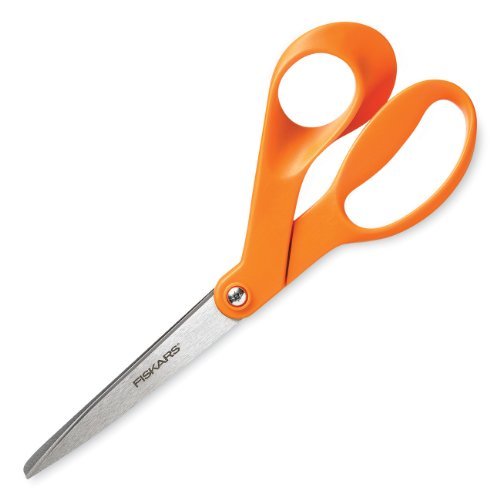 Fiskars 8" Original Orange-Handled Craft & Fabric Scissors, All Purpose