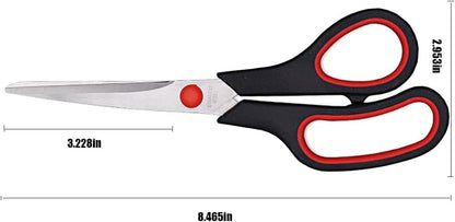 Scissors, Multipurpose office Scissors,8.5 Inch Ultra Sharp Shears, Comfort-Grip Handles Household scissors，Sturdy Sharp Craft Supplies - Pack of 5, Right/Left Hande