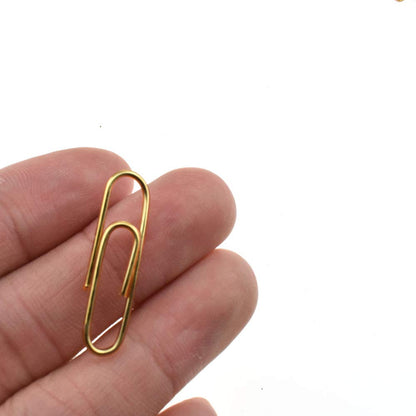 HAHIYO Paper Clips 2 inches (50mm) Length Gold Wide Paperclips Vinyl Coated Prevent Scratching Tearing The Pages Sturdy for Bookmark Organize Home Office School 30 Pack