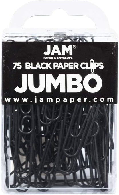 JAM PAPER Colorful Standard Paper Clips - Regular 1 Inch - Dark Blue Paperclips - 100/Pack