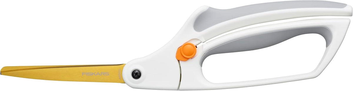 Fiskars 10" Easy Action Bent Handle Titanium Craft Scissors