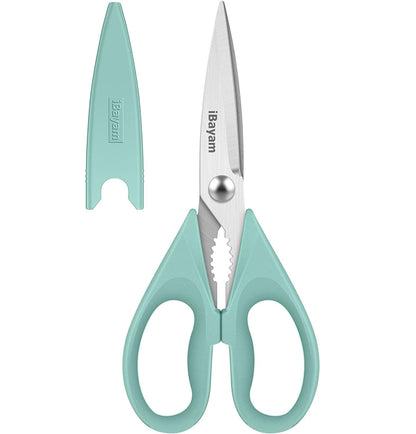 iBayam Kitchen Scissors Shears All Purpose Heavy Duty, Protective Sheath