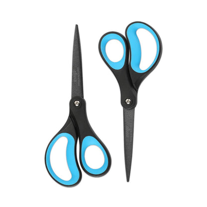 LIVINGO Scissors All Purpose Heavy Duty 8" Office Titanium Non Stick 2 Pack