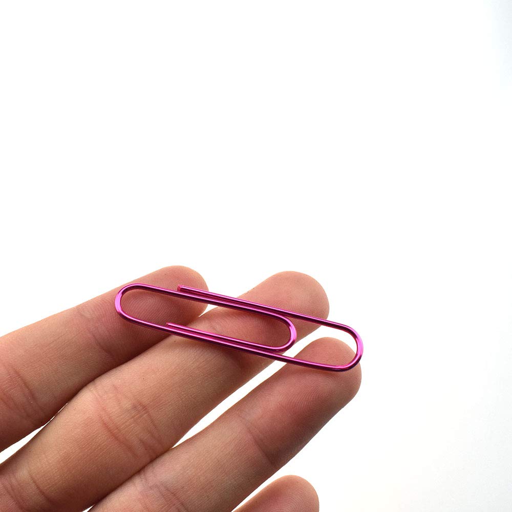 HAHIYO Paper Clips 2 inches (50mm) Length Gold Wide Paperclips Vinyl Coated Prevent Scratching Tearing The Pages Sturdy for Bookmark Organize Home Office School 30 Pack