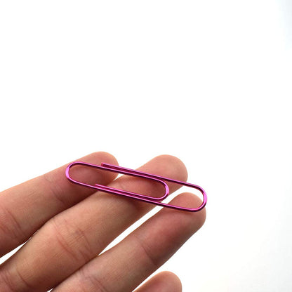 HAHIYO Paper Clips 2 inches (50mm) Length Gold Wide Paperclips Vinyl Coated Prevent Scratching Tearing The Pages Sturdy for Bookmark Organize Home Office School 30 Pack
