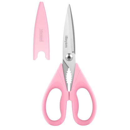 iBayam Kitchen Scissors Shears All Purpose Heavy Duty, Protective Sheath