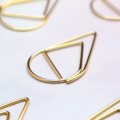 DEEDYGO 250 PCS Gold Paper Clips, Teardrop Paperclips, 1 Inch