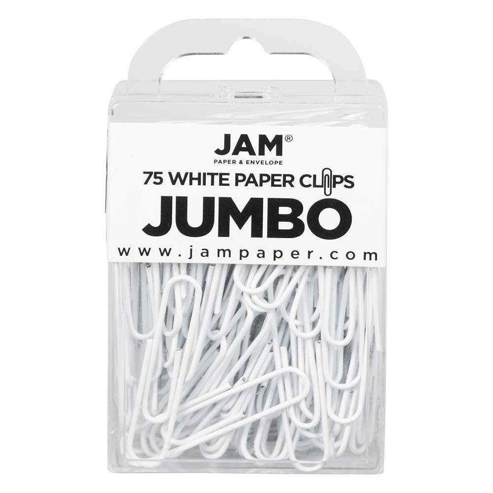 JAM PAPER Colorful Standard Paper Clips - Regular 1 Inch - Orange Paperclips - 100/Pack