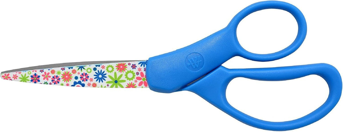 Westcott School Scissors for Kids Ages 12 and Up - Back to School Essentials and Classroom Supplies - 7-Inch Pointed Student Scissors - for Right- or Left-Handed Use - Red/Gray - 2 Pack