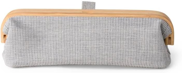 GUDEE UROKI Pen Case Pencil Pouch Lightweight and Spacious with Bamboo Frame Magnetic Opening for Organizing Stationary Office Supply 7.8x2.9.x2.7 inch Men and Women Infinity Blue