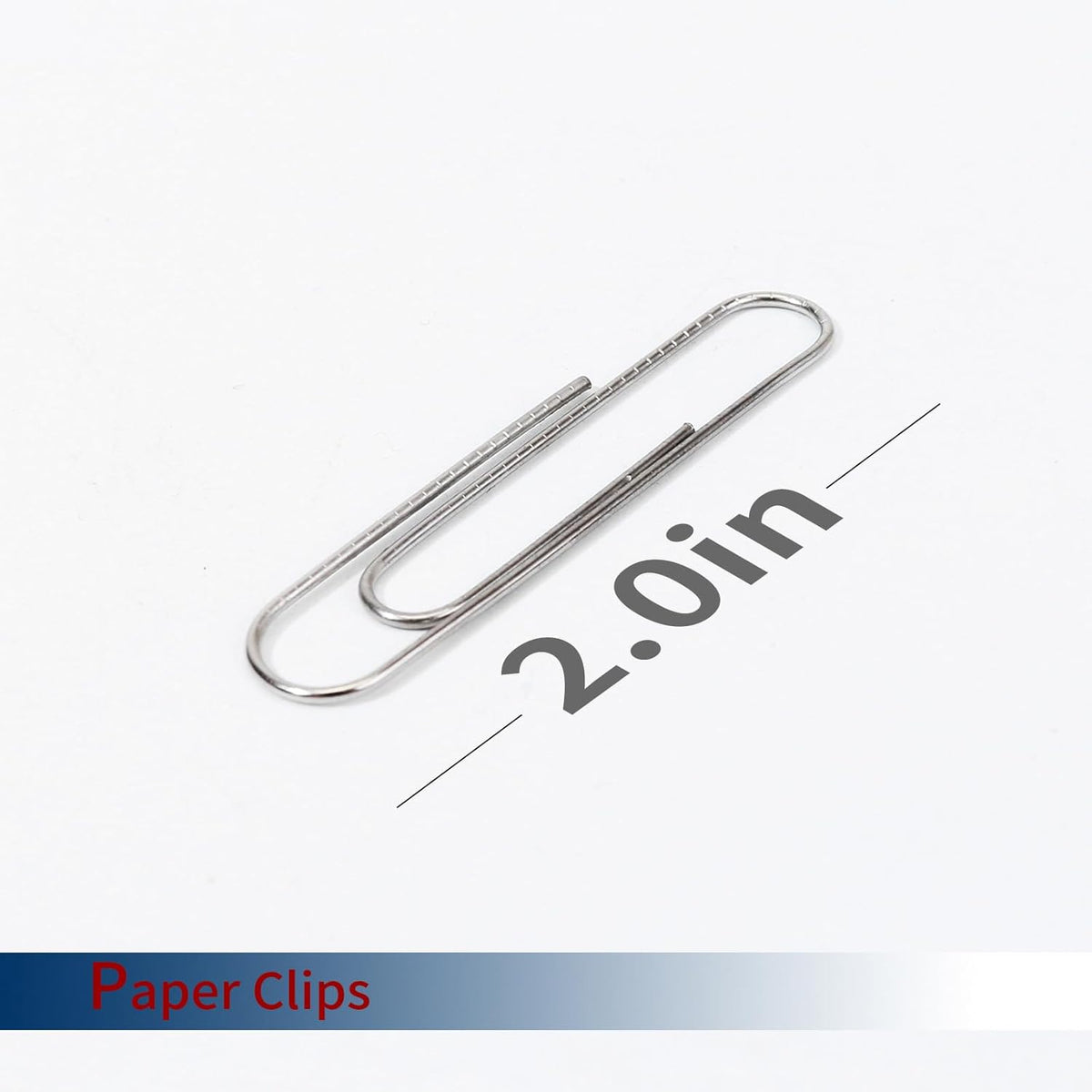 Jumbo Paper Clips,1000 Pcs (10×100),Silver 2.0IN,for Office & School Use