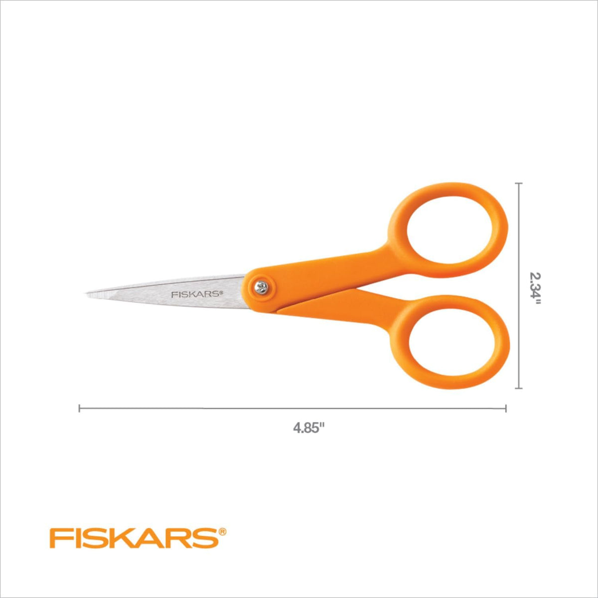 Fiskars 5" Orange-Handled Micro-Tip Fabric Scissors, No. 5