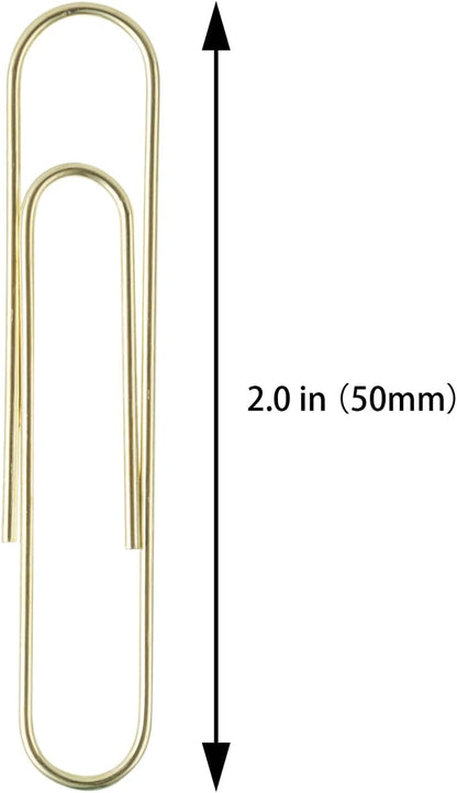 Large Paper Clips, Gold Paper Clips, 2 Inch Paper Clip, Jumbo Paperclips 100/Pack