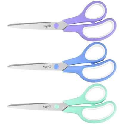 3 Pack 8.5" Stainless Steel Scissors All Purpose for Office School