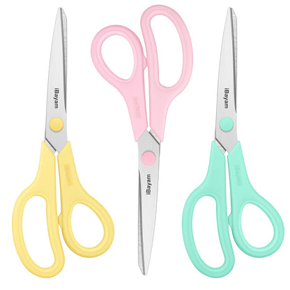 iBayam 8" Heavy Duty Scissors All Purpose for Office School Crafts Sewing