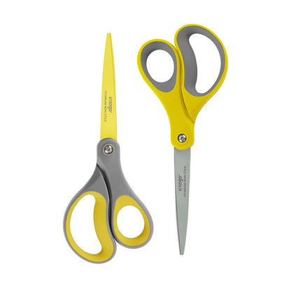 LIVINGO Scissors All Purpose Heavy Duty 8" Office Titanium Non Stick 2 Pack