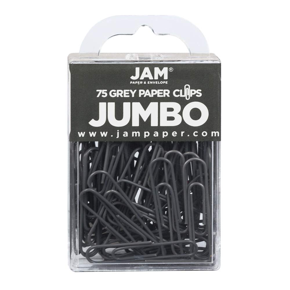JAM PAPER Colorful Standard Paper Clips - Regular 1 Inch - Orange Paperclips - 100/Pack