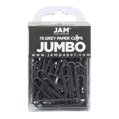JAM PAPER Colorful Standard Paper Clips - Regular 1 Inch - Orange Paperclips - 100/Pack