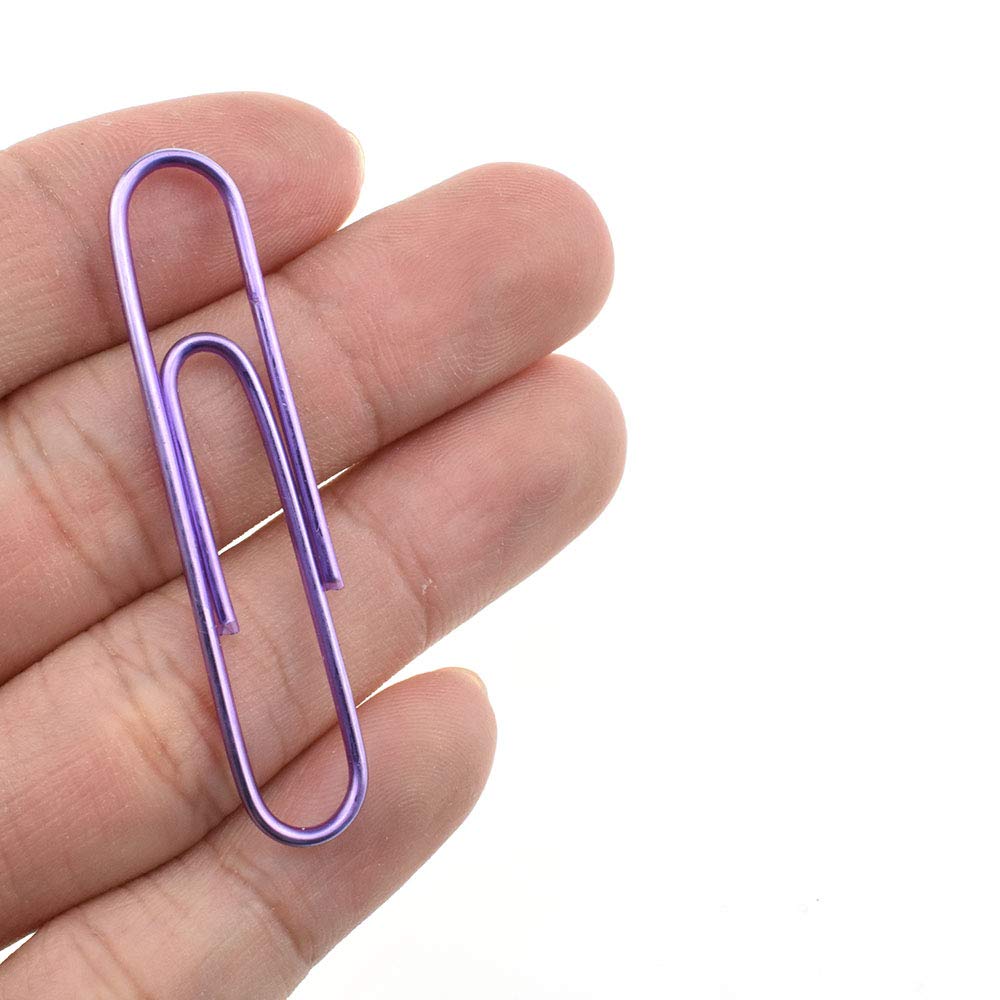 HAHIYO Paper Clips 2 inches (50mm) Length Gold Wide Paperclips Vinyl Coated Prevent Scratching Tearing The Pages Sturdy for Bookmark Organize Home Office School 30 Pack