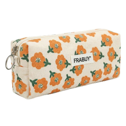 Soft Corduroy Pencil Case Pen Pouch Organizer, Small Stationery Bag