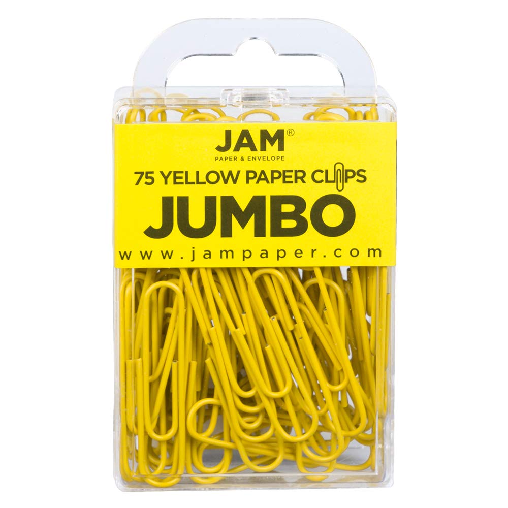 JAM PAPER Colorful Standard Paper Clips - Regular 1 Inch - Dark Blue Paperclips - 100/Pack
