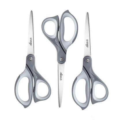 LIVINGO 3 Pack 8.5" Sharp Scissors All Purpose for Cutting Fabric Paper