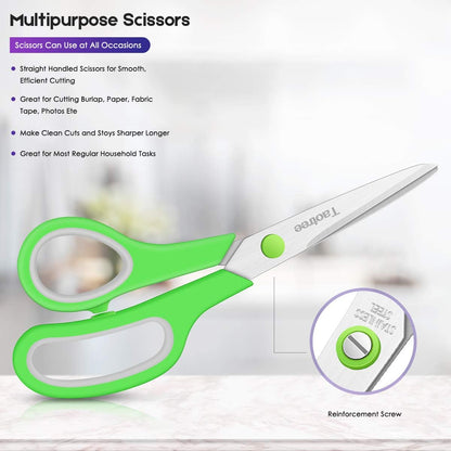 Scissors for Office, Taotree 8"Scissors All Purpose Bulk Set of 5-Pack