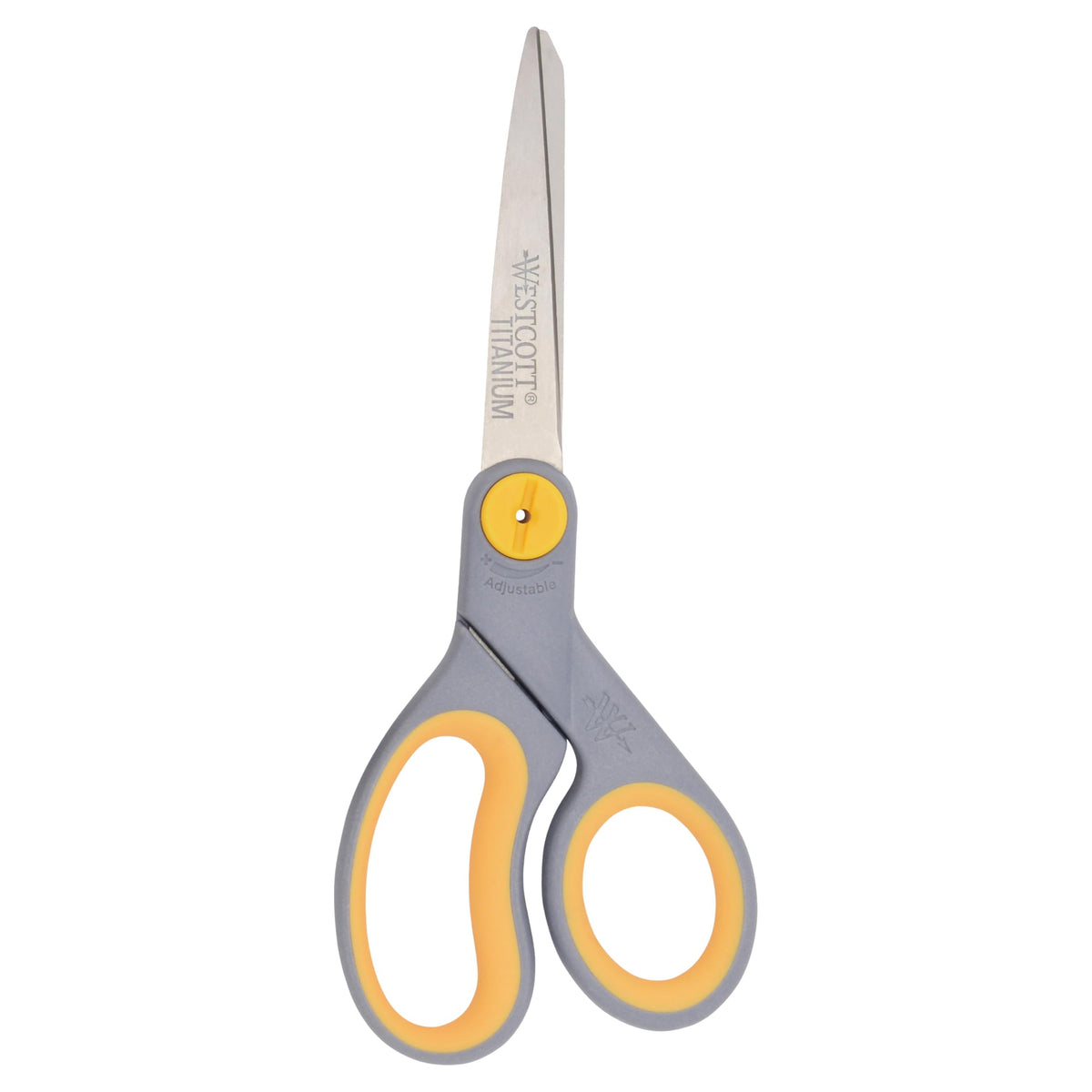 Westcott 8” Titanium Bonded Scissors with Adjustable Glide and Soft Handle, 2-Pack- Durable Multipurpose Scissors for Office, Home, and School Use, Sharp Precision Blades for Everyday Cutting