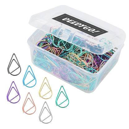DEEDYGO 250 PCS Gold Paper Clips, Teardrop Paperclips, 1 Inch