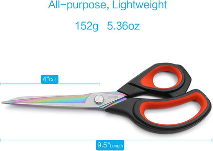 LIVINGO Fabric Scissors 9.5" Professional Tailor Heavy Duty Sewing Shears