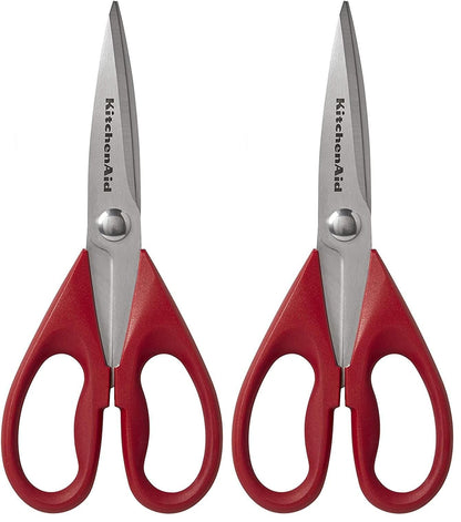 KitchenAid All Purpose Kitchen Shears with Protective Sheath Durable Stainless Steel Scissors, Dishwasher Safe, Soft Grip Comfort Handle, 8.72 Inch, Lavendar Cream