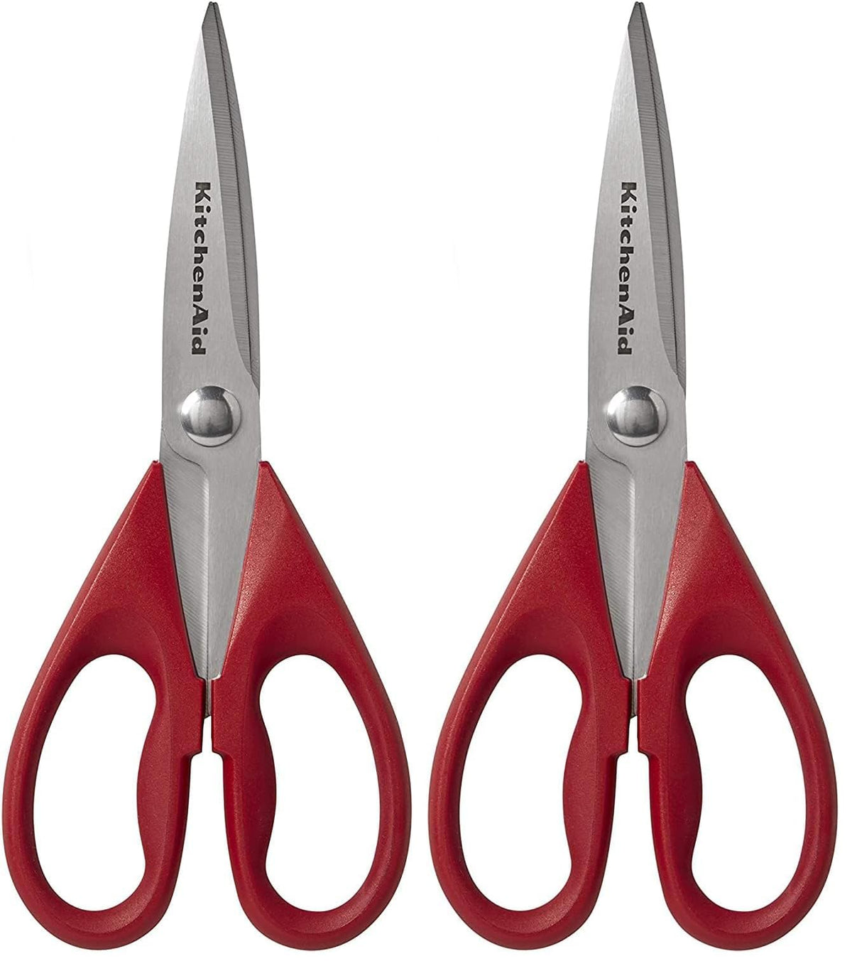 KitchenAid All Purpose Kitchen Shears with Protective Sheath Durable Stainless Steel Scissors, Dishwasher Safe, Soft Grip Comfort Handle, 8.72 Inch, Black