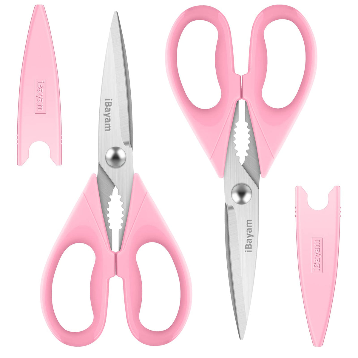 iBayam Kitchen Scissors Shears All Purpose Heavy Duty, Protective Sheath