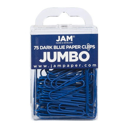 JAM PAPER Colorful Standard Paper Clips - Regular 1 Inch - Orange Paperclips - 100/Pack