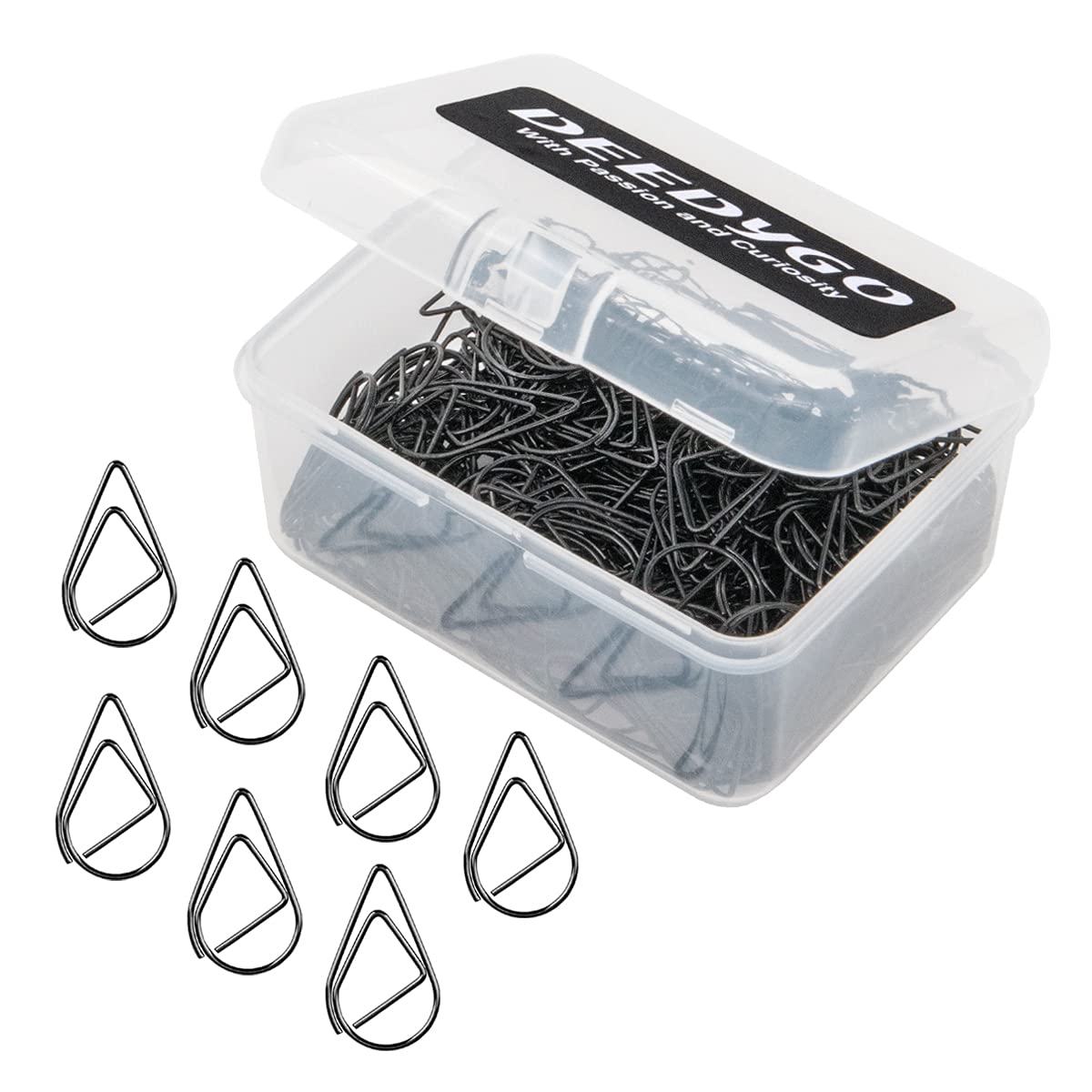DEEDYGO 250 PCS Gold Paper Clips, Teardrop Paperclips, 1 Inch