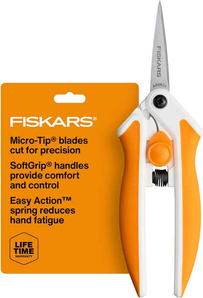 Fiskars 10" Easy Action Bent Handle Titanium Craft Scissors