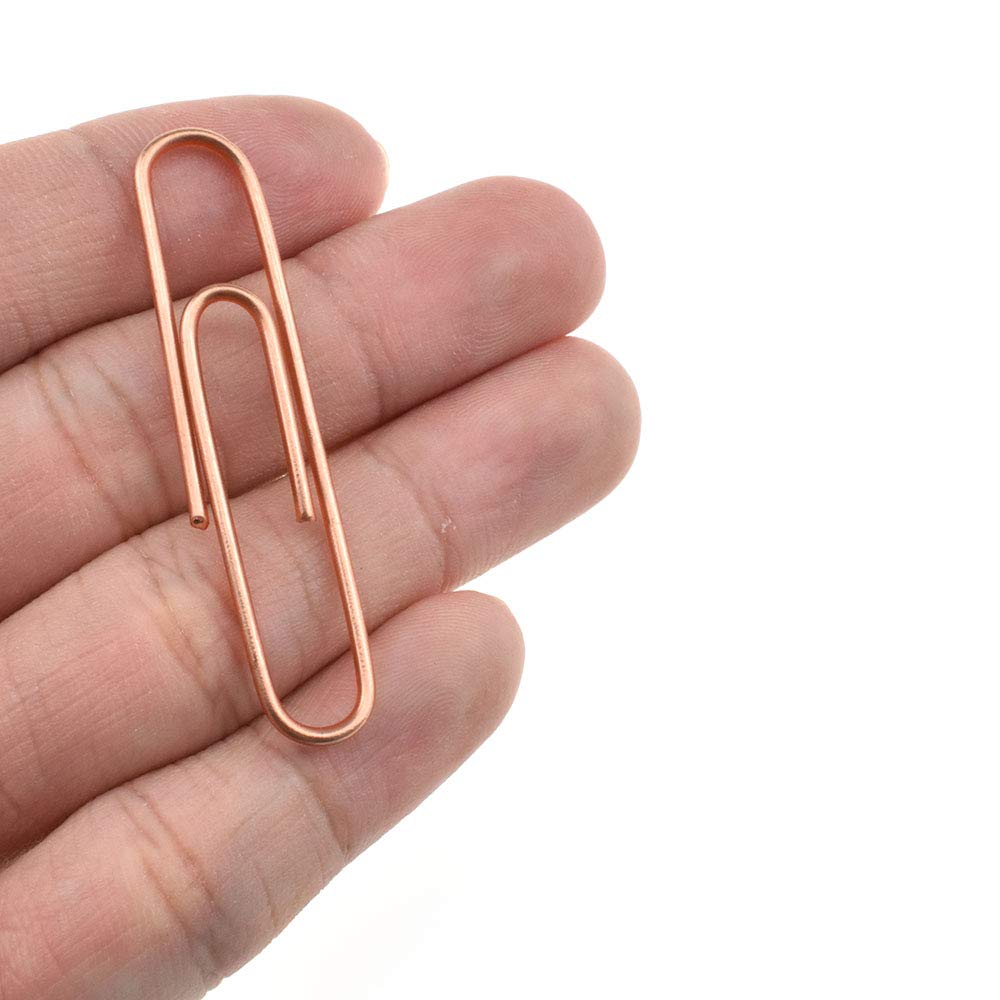 HAHIYO Paper Clips 2 inches (50mm) Length Gold Wide Paperclips Vinyl Coated Prevent Scratching Tearing The Pages Sturdy for Bookmark Organize Home Office School 30 Pack