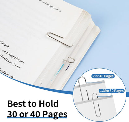 800 PCS Medium Paper Clips #1, Smooth Paperclip for Office & School, 1.3 in