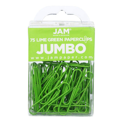 JAM PAPER Colorful Standard Paper Clips - Regular 1 Inch - Orange Paperclips - 100/Pack