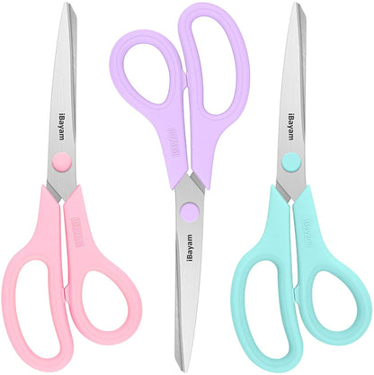 iBayam 8.5" Heavy Duty Scissors All Purpose for Office School Crafts Sewing