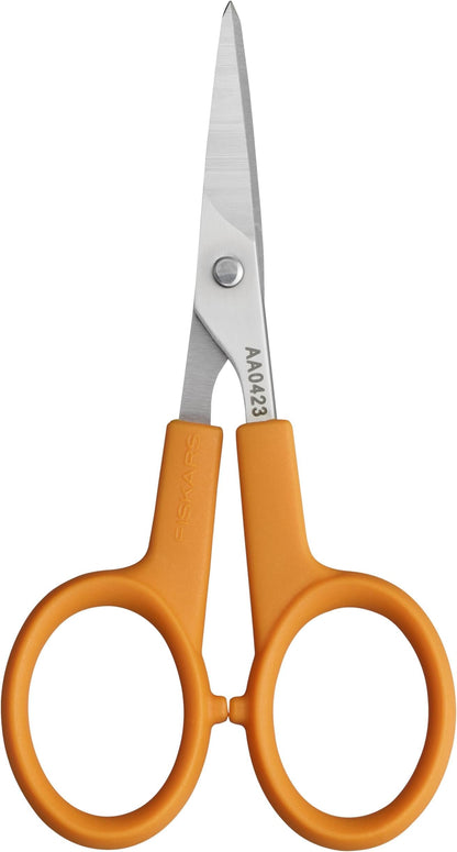Fiskars 5" Non-Stick Micro-Tip Scissors for Sticky Materials, No. 5, White